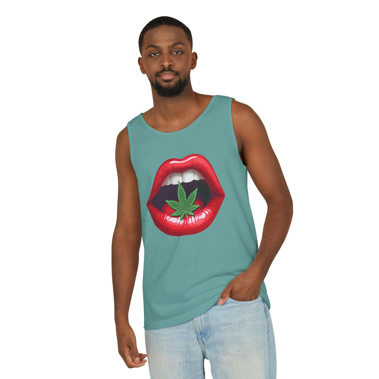 Weed My Lips Tank Top - Fandom-Made