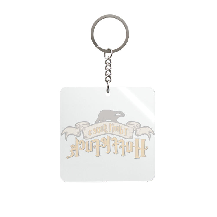 I Don't Give a Hufflefuck Square Keychain