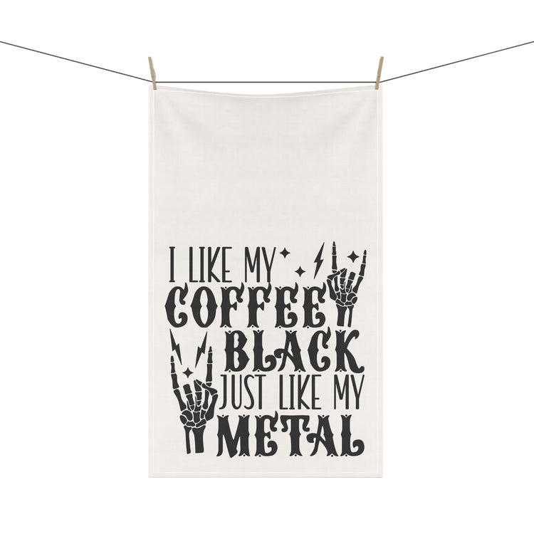 I Like My Coffee Black Kitchen Towel - Fandom-Made