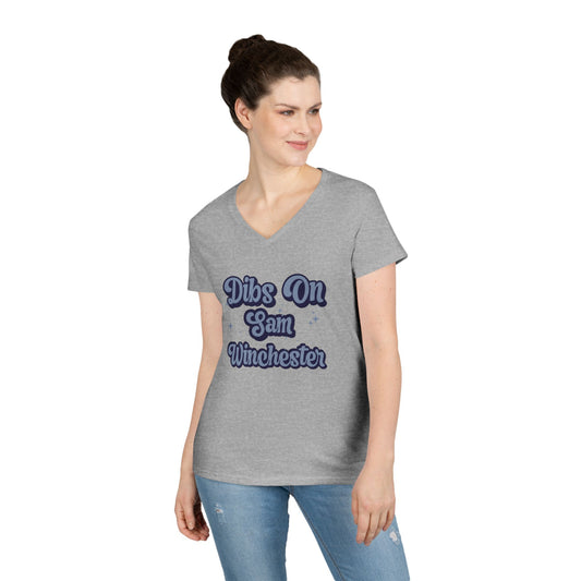 Dibs On Sam Winchester Ladies' V-Neck Tee - Fandom-Made