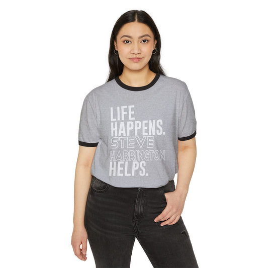 Life Happens Steve Harrington Helps T-Shirt - Fandom-Made