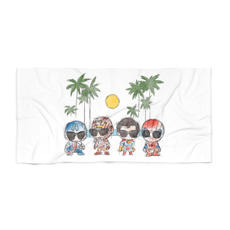 Summertime Heroes Beach Towel