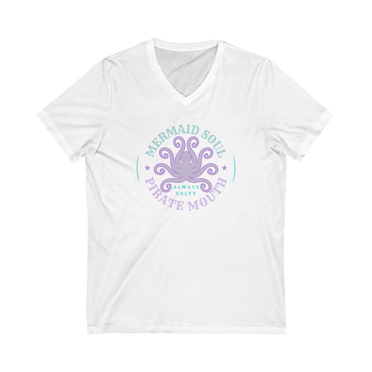 Mermaid Soul Pirate Mouth V-Neck Tee - Fandom-Made