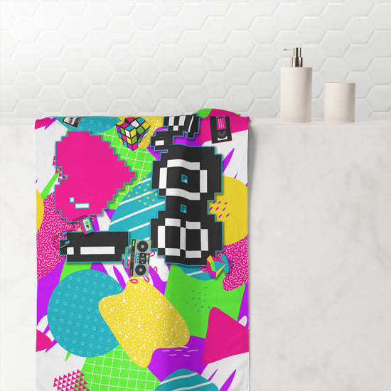 I Love The 80s All-Over Print Beach Towel - Fandom-Made