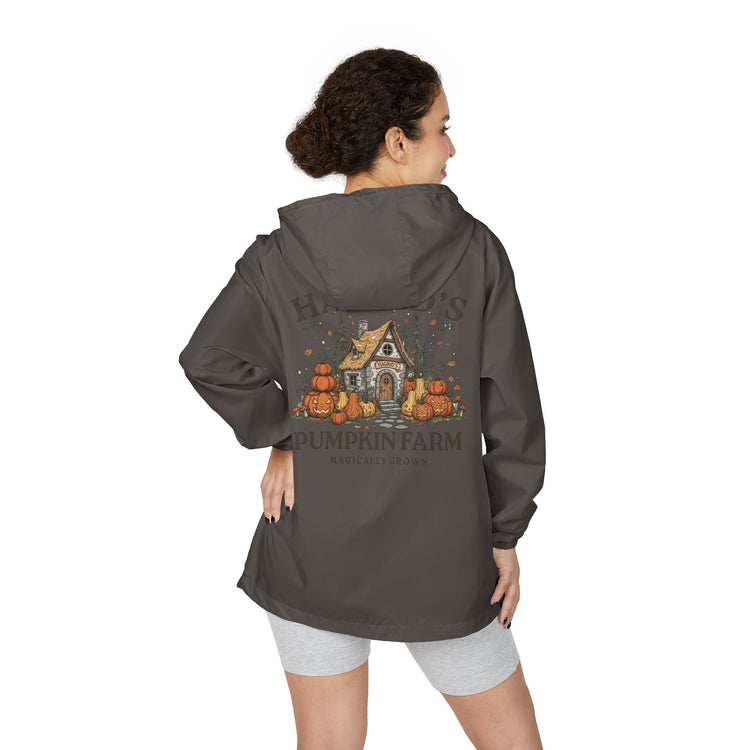 Hagrid's Pumpkins Unisex Full-Zip Windbreaker Jacket - Fandom-Made