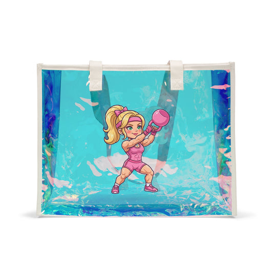 Workout Barb Holographic Tote Bag