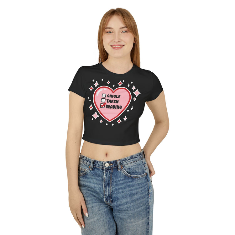 Single Taken Reading Baby Tee - Fandom-Made