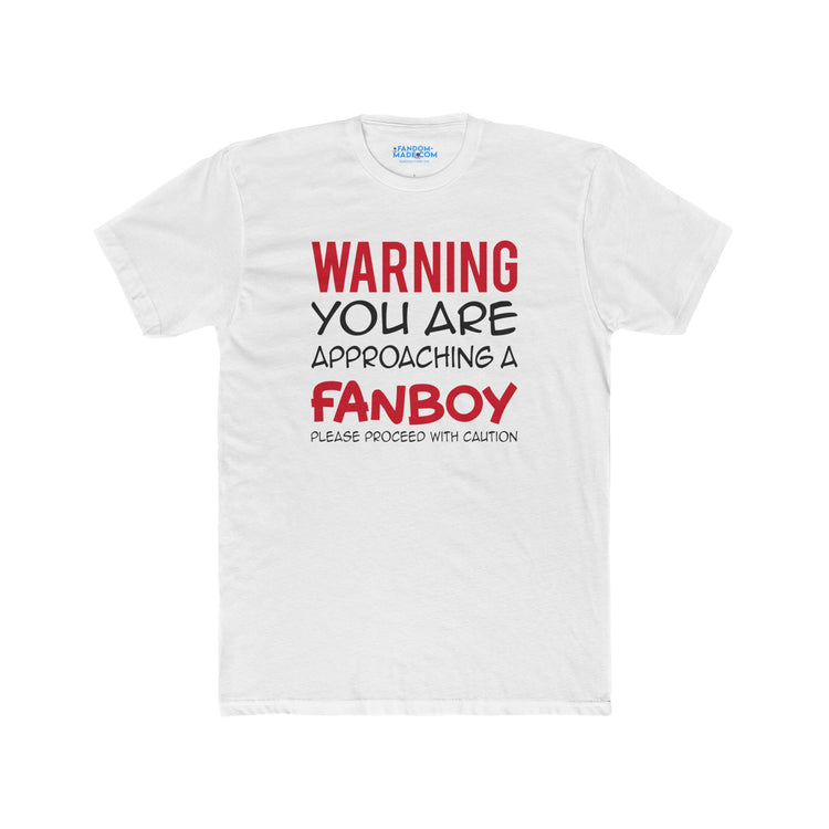 Warning Fanboy Men’s Fitted T-Shirt - Fandom-Made