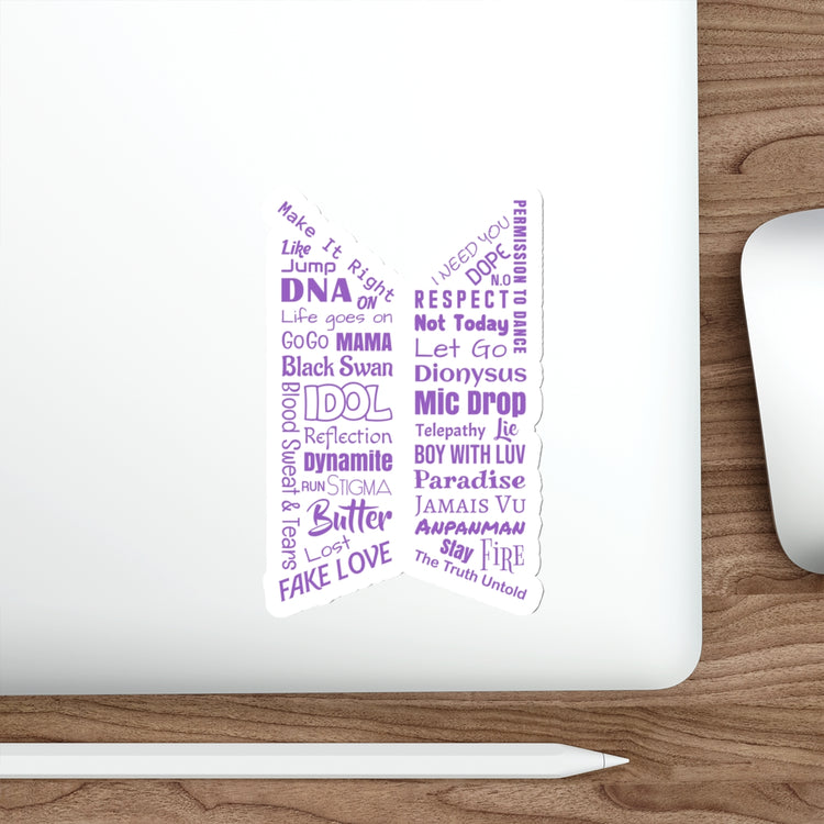 BTS Songs Die-Cut Sticker