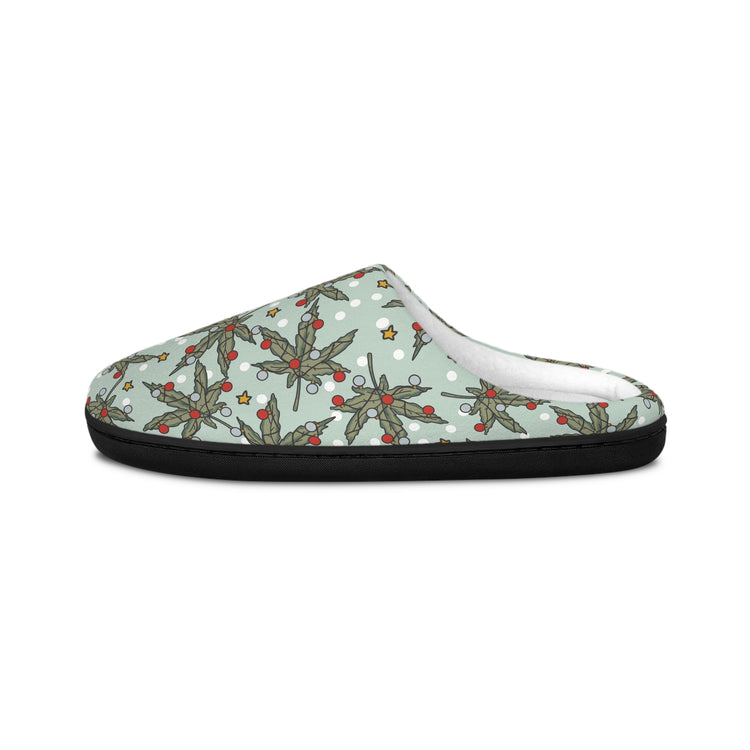 Cannabis Christmas Women's Slippers - Fandom-Made
