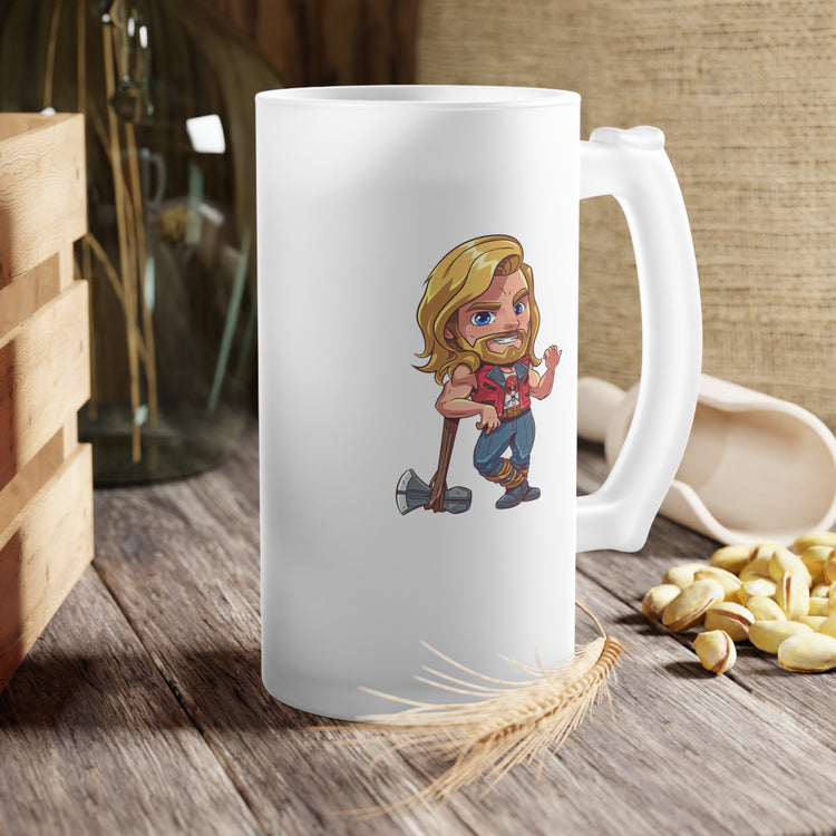 Ravager Thor Frosted Glass Beer Mug - Fandom-Made