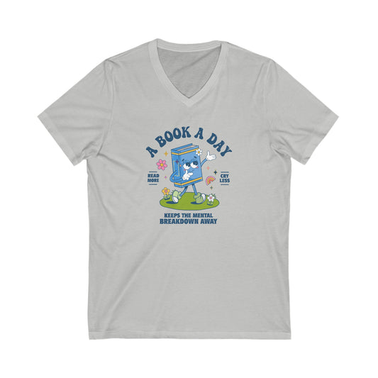 A Book A Day V-Neck Tee - Fandom-Made