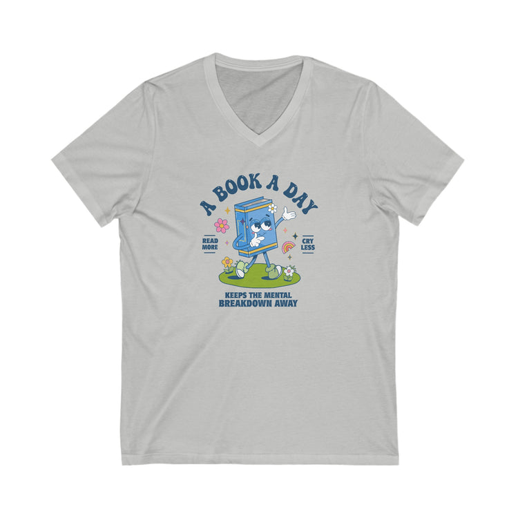 A Book A Day V-Neck Tee - Fandom-Made