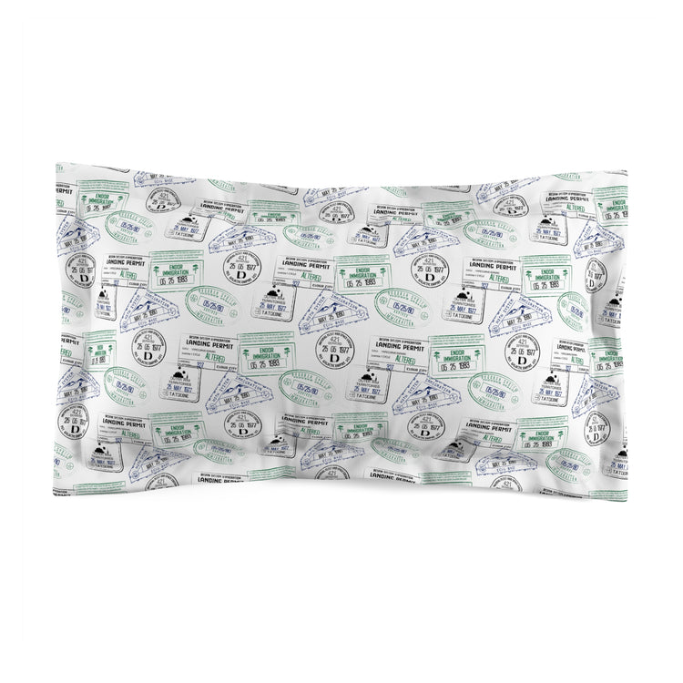 Galaxy Passport Stamps Pillow Sham - Fandom-Made