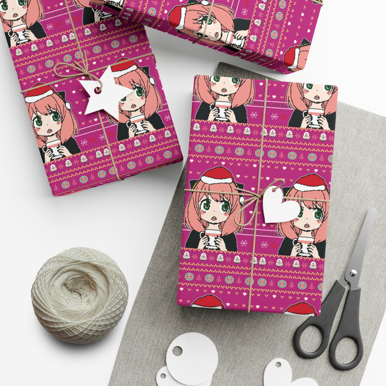 Anya Forger Ugly Christmas Sweater Gift Wrap - Fandom-Made