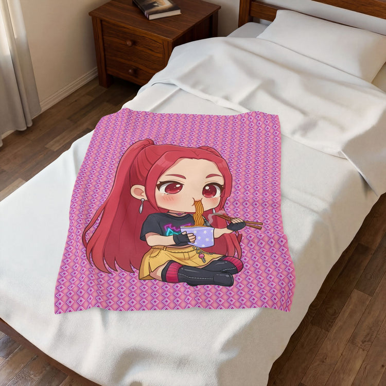 Ramen Time Mira Velveteen Plush Blanket