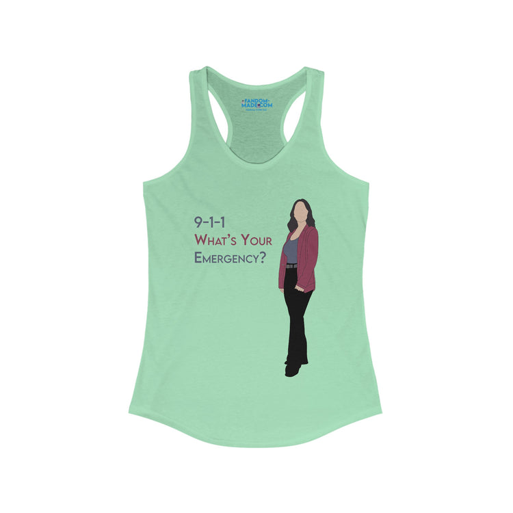What's Your Emergency Racerback Tank - Fandom-Made