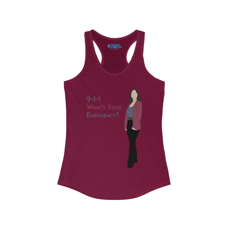 What's Your Emergency Racerback Tank - Fandom-Made