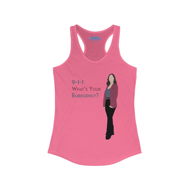 What's Your Emergency Racerback Tank - Fandom-Made