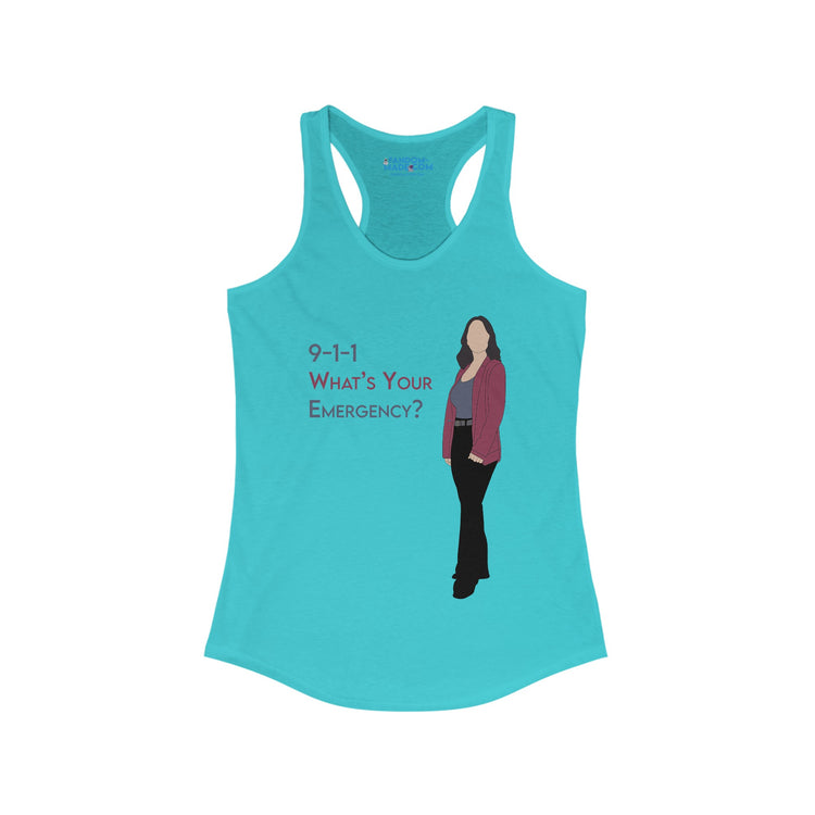 What's Your Emergency Racerback Tank - Fandom-Made
