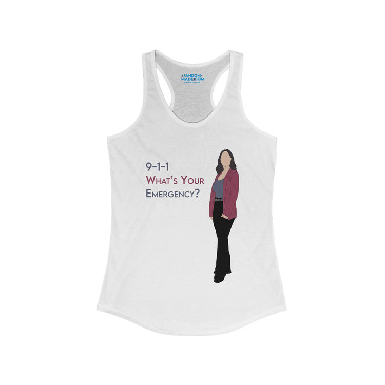 What's Your Emergency Racerback Tank - Fandom-Made