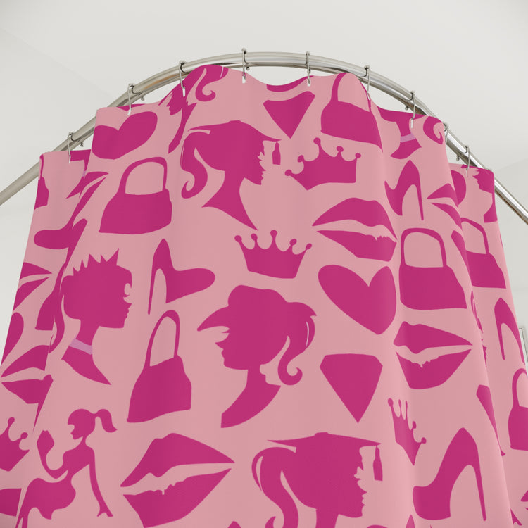 Girlie Doll Shower Curtain