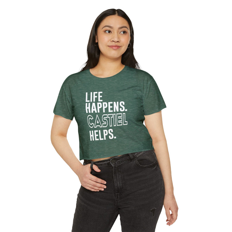 Life Happens Castiel Helps Crop Top