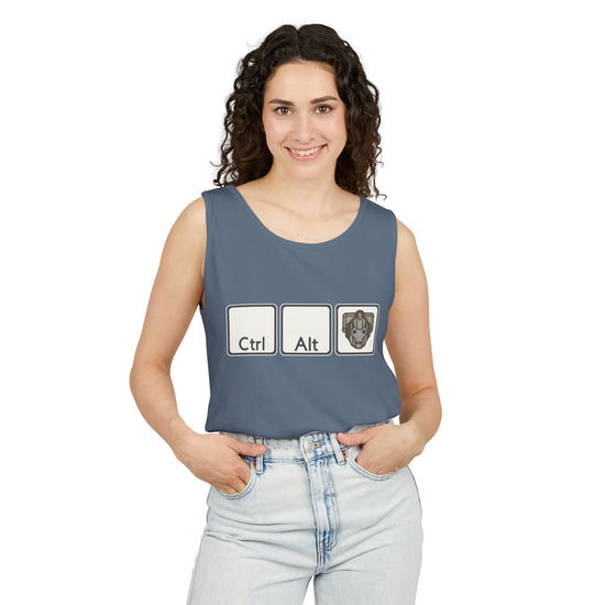 Ctrl Alt Cybermen Tank Top - Fandom-Made