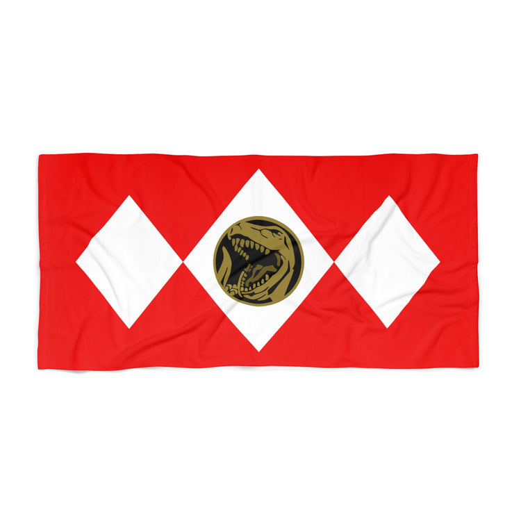 Red Power Ranger Beach Towel - Fandom-Made