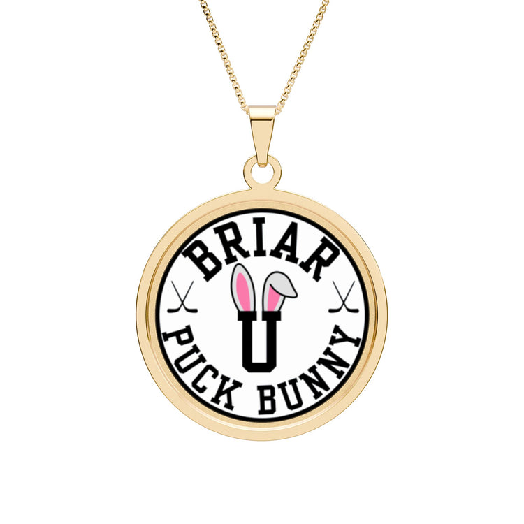 Briar Bunny Round Photo Pendant