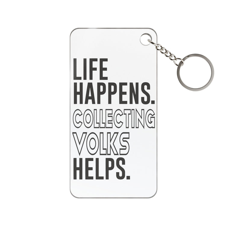 Life Happens Volks Helps Keychain Charm