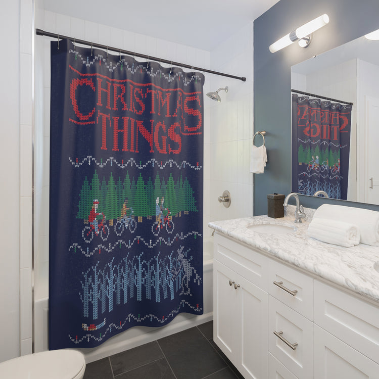 Christmas Things Shower Curtain