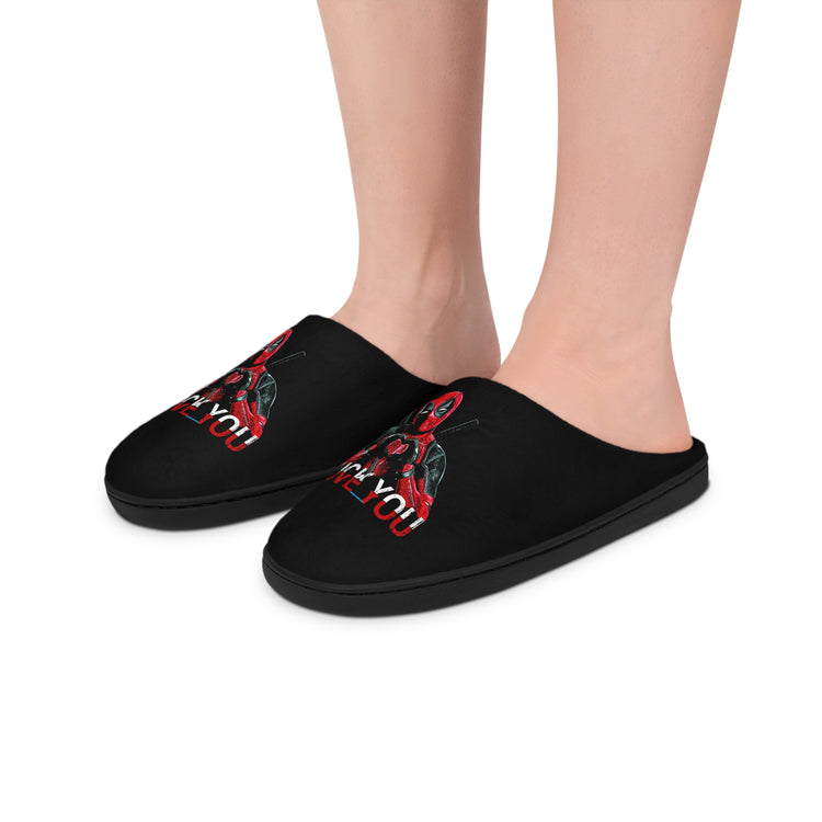 Deadpool Fuck Love Men's Slippers - Fandom-Made