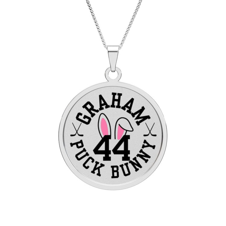 Graham Bunny Round Photo Pendant