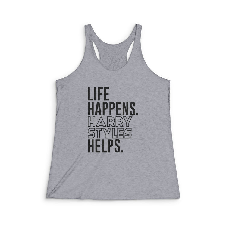 Life Happens Harry Styles Helps Racerback Tank - Fandom-Made