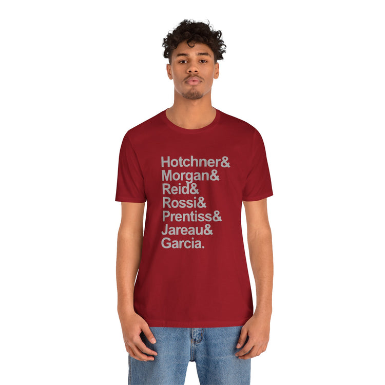 Criminal Minds Names Unisex T-Shirt - Fandom-Made