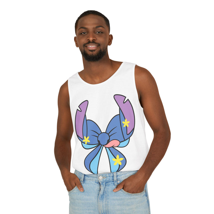 Stitch Bow Unisex Garment-Dyed Tank Top - Fandom-Made