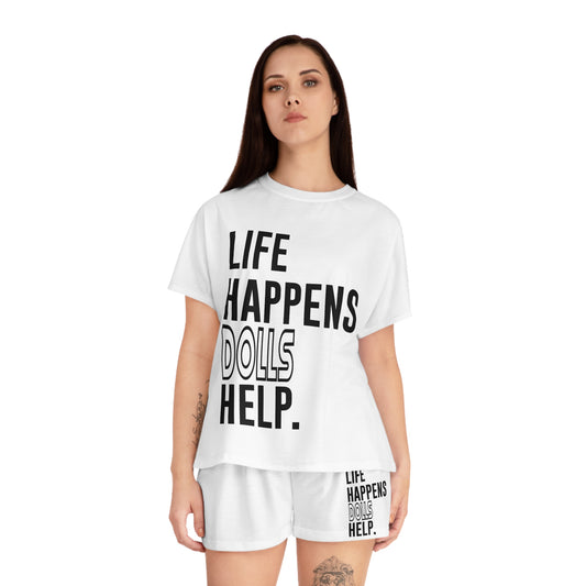 Life Happens Dolls Help Women's Short Pajama Set - Fandom-Made