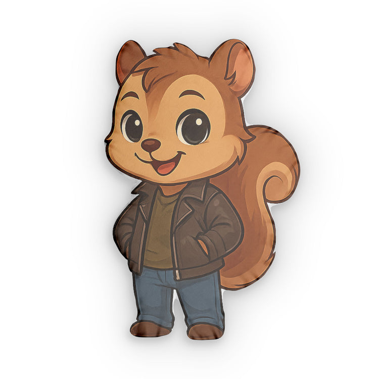 Squirrel-Shaped Pillow