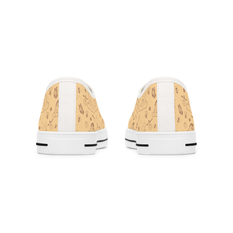Winnie All-Over Print Women's Low Top Sneakers - Fandom-Made