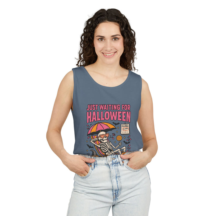 Just Waiting For Halloween Tank Top - Fandom-Made