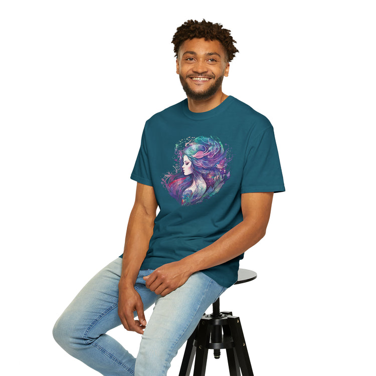 Mermaid Watercolor Unisex Garment-Dyed T-shirt - Fandom-Made
