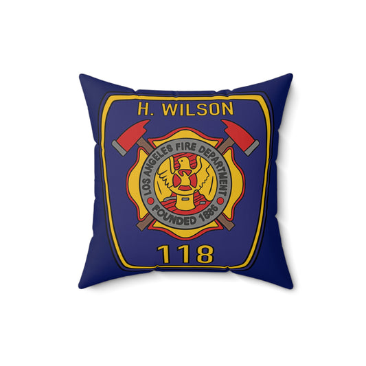 Wilson Badge Faux Suede Pillow - Fandom-Made