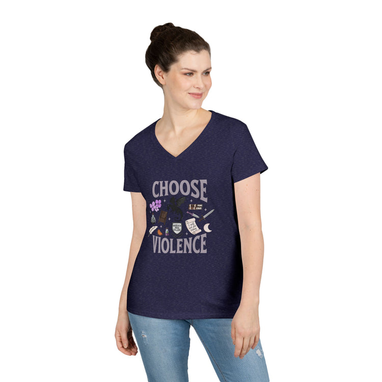 Choose Violence V-Neck Tee - Fandom-Made