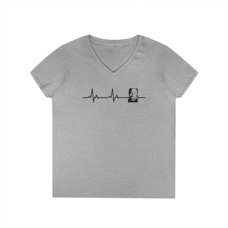 My Heart Beats For The King Of Hell V-Neck Tee - Fandom-Made