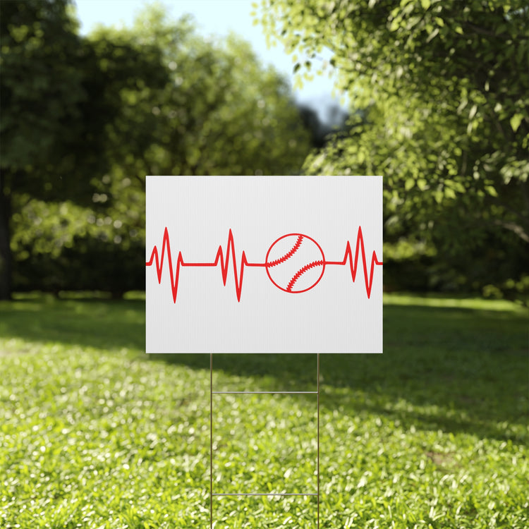 My Heart Beats For Baseball Yard Sign - Fandom-Made