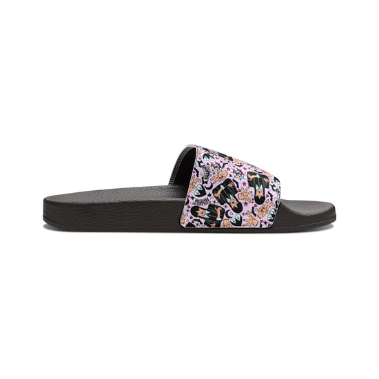 Wednesday Addams All-Over Print Youth Slides - Fandom-Made