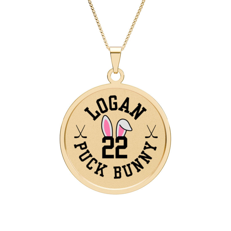 Logan Bunny Round Photo Pendant