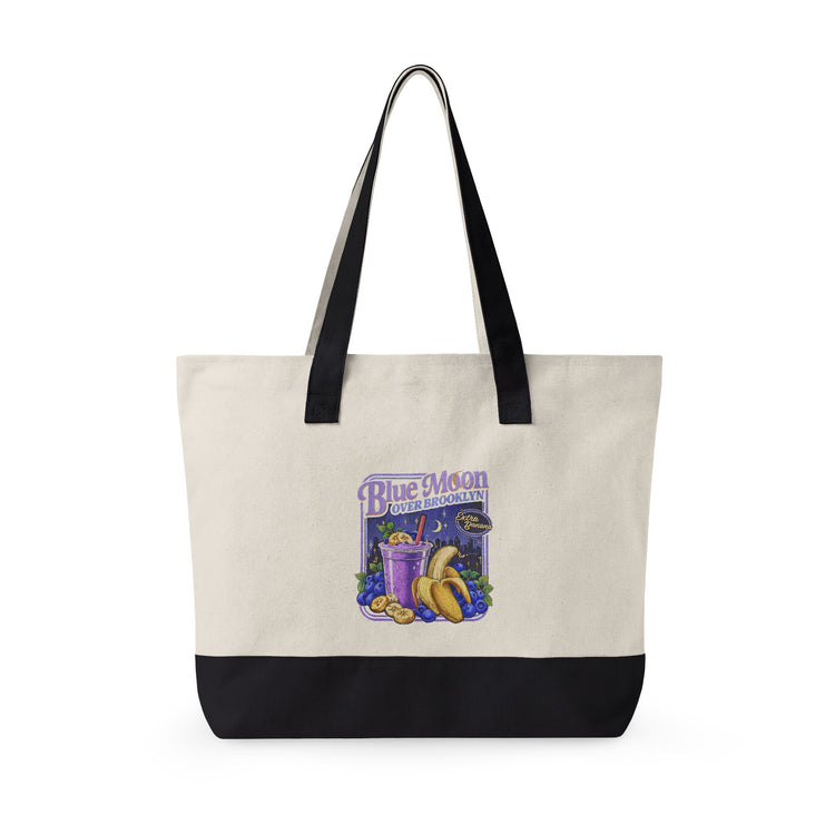 Blue Moon Zippered Canvas Tote - Fandom-Made