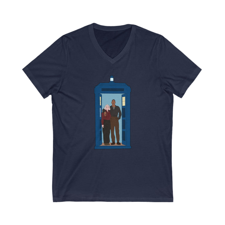 The Fifteenth Doctor and Ruby V-Neck Tee - Fandom-Made